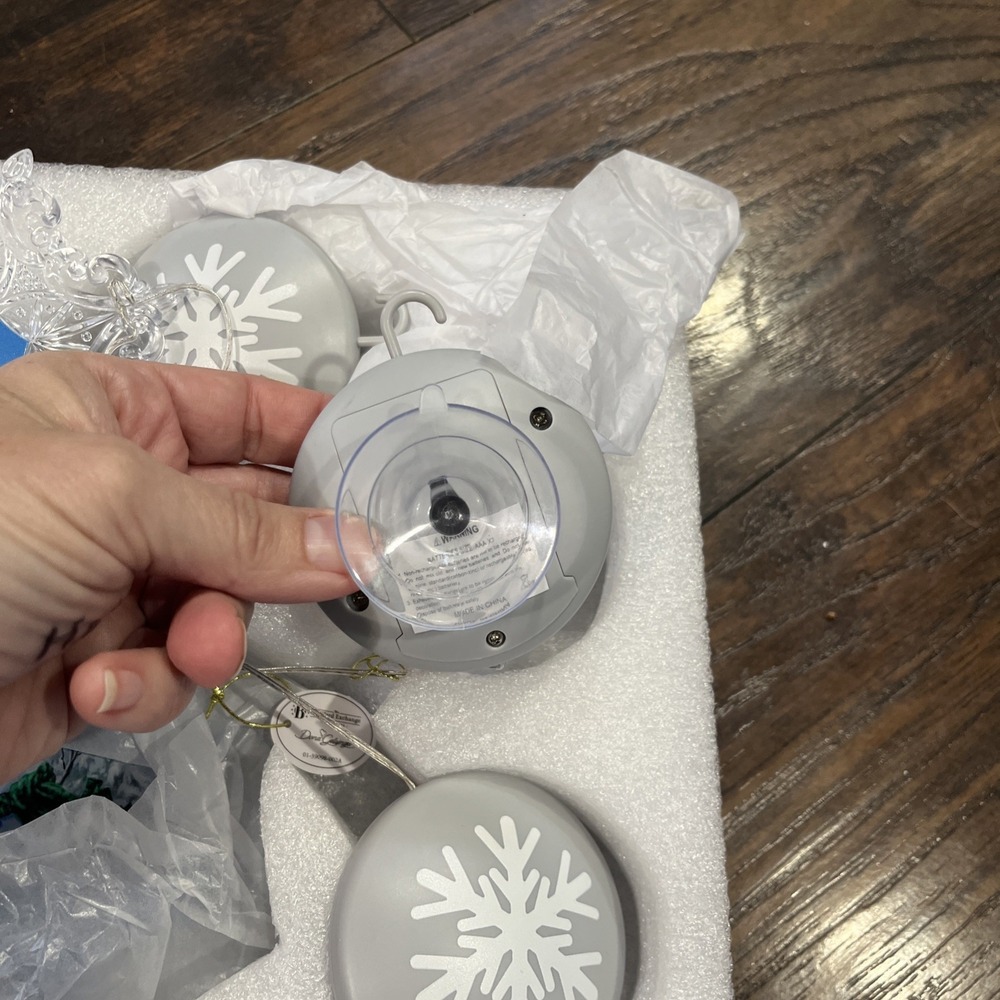 Bradford Exchange Dona Gelsinger Christmas Ornament‎ Snowflake Snowman Set of 3 - Picture 4 of 6